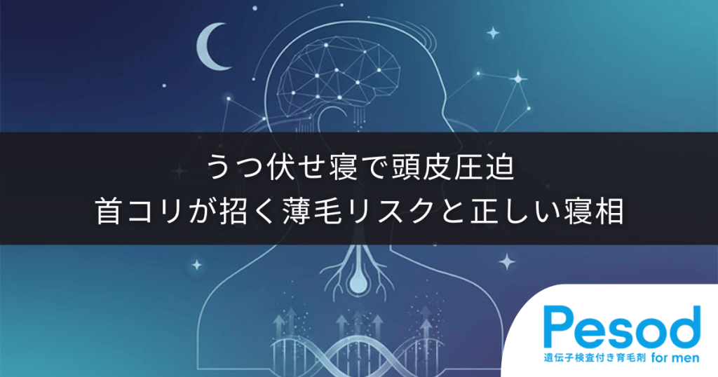 うつ伏せ寝の頭皮圧迫と血行不良｜首のコリが招く薄毛リスクと正しい寝相