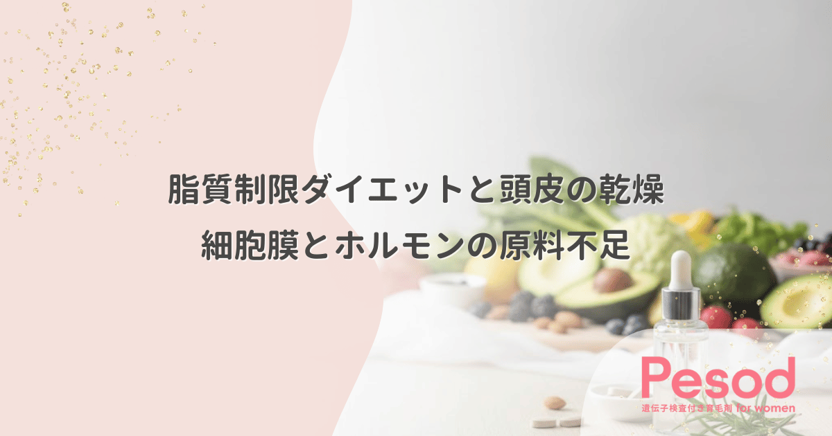 脂質制限ダイエットと頭皮の乾燥｜細胞膜とホルモンの原料不足が招くパサつき