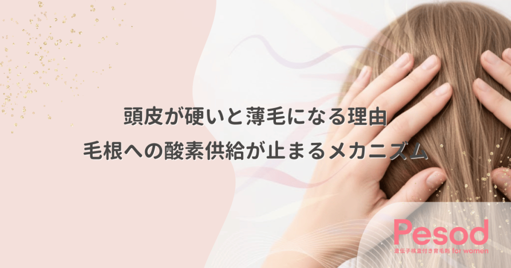 頭皮が硬いと薄毛になる理由｜血行不良で毛根への酸素供給が止まるメカニズム